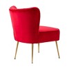WestinTrends Phoebe Upholstered Tufted Velvet Accent Chair With Metal Leg - 4 of 4