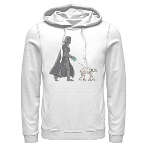 Mens Star Wars Darth Vader AT-AT Walking the Dog Lightweight Hoodie - 1 of 4
