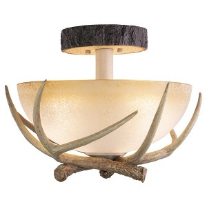 Vaxcel Lodge 3 - Light Flush Mount in  Noachian Stone - 1 of 4
