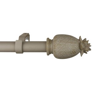 Urbanest 1-inch Diameter Pineapple Adjustable Single Drapery Curtain Rod - 4 Finishes - 1 of 3