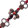 John Bead 5inch Red & Black Antique Copper Honeycomb and Bees Bead Strand - 2 of 4