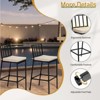 Karl Home | Metal Frame Patio Bar Chair with Cushion (Set Of 2) - 3 of 4