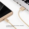 SilverStone Technology  2 in 1 Micro-USB combo USB-A to Micro-B cable 1 meter(3.3ft) OTG function with Nylon Braided and aluminum shell Gold - 4 of 4