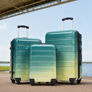 KWPZQEB Gradient Color Expandable Luggage Sets of 3, Lightweight Travel Luggage with Wheels & TSA Lock, Carry-On & Large Checked Luggage, 20"/24"/28" - 1 of 4