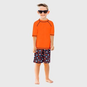 City Threads Boys UPF 50+ Short Sleeve Rashguard - USA-Made - 1 of 4