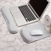 Insten Mouse Pad with Wrist Support and Keyboard Wrist Rest, Ergonomic, Easy Typing, Memory Foam For Gaming Office, Rectangle, Gray - 2 of 4