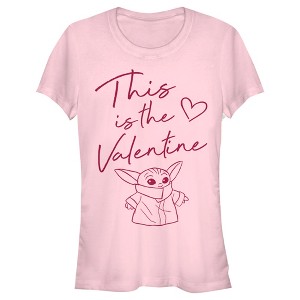 Juniors Womens Star Wars The Mandalorian Valentine's Day The Child Valentine Way T-Shirt - 1 of 4