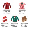 Big Dot of Happiness Christmas Pajamas - DIY Shaped Holiday Plaid PJ Party Cut-Outs - 24 Count - 2 of 4