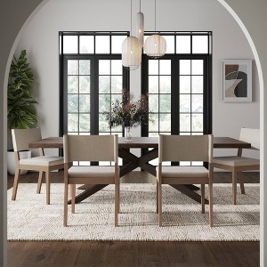 Nathan James Set of 4 Linus Dining Chair Flax - 1 of 4