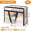 6 Pack Moving Bags Clear Window, Large Packing Bags for Saving Space, Storage Bags Strong Carrying Handles & Zippers - 2 of 4