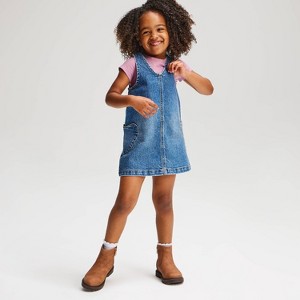 denim dress 5t Wonder Nation Toddler Girl Denim Dress, Sizes 12m-5t, Toddler Girl's, Size: 4T, Blue