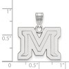 Black Bow Jewelry 14k White Gold Montana State Bobcats NCAA Medium Pendant - 2 of 3