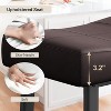 Counter Height Bar Stools, 24 Inch PU Leather Barstools with Heavy Duty Metal Legs, Thick Saddle Seats Breakfast Stools for Kitchen Island, Bar - 3 of 4
