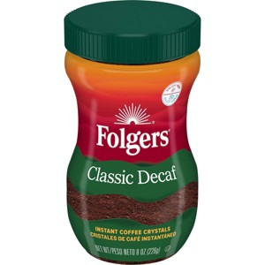 Folgers Classic Medium Roast Instant Coffee - Decaf - 8oz - 1 of 4