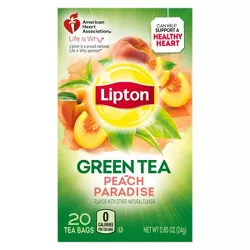 Lipton White Mangosteen Peach Green Tea Superfruit - 20ct