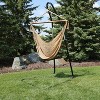 Sunnydaze Caribbean Style Extra Large Hanging Rope Hammock Chair Swing with Stand - 300 lb Weight Capacity - 4 of 4