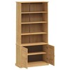 vidaXL Bookcase Storage 3 Shelf Bookcase for Living Room VIGO Solid Wood Pine - 4 of 4
