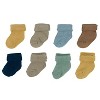 Milkberry Rayon of Bamboo Baby Socks Non-Slip Gripper Newborn to Toddler Currated Gift Packs of 8 pairs - 2 of 2