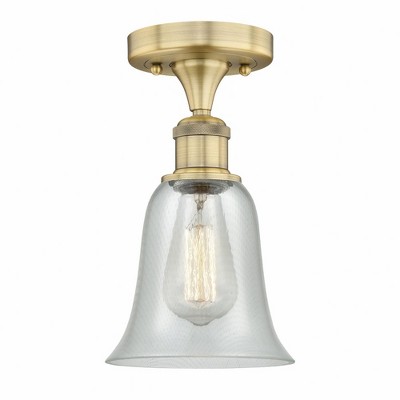 Hanover - 1 Light Semi-Flush Mount In Industrial Style-11.75 Inches Tall and 6.25 Inches Wide