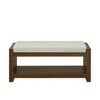 Accent Bench with Lower Shelf Shoe Rack, Padded Seating Bench, Modern Compact Bed End Bench with Storage - 4 of 4