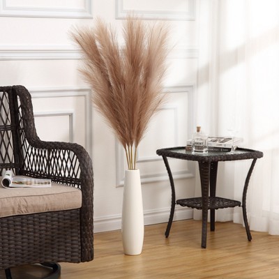 4 PCs Extra Large Faux Pampas Grass Decor, 44 Inch Large Tall Fluffy Artificial Pampas Grass