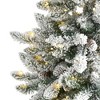 5ft Nearly Natural Pre-Lit LED Flocked Livingston Fir with Pinecones Artificial Christmas Tree Clear Lights - 3 of 4