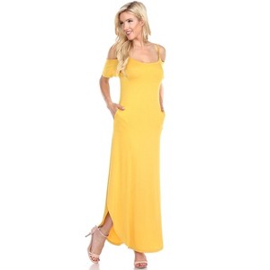 Women's Cold Shoulder Lexi Maxi Dress with Pockets - White Mark - 1 of 4
