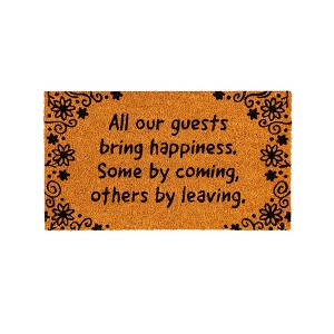 28" x 16" Nature Coir Mat, All Our Guest - 1 of 4