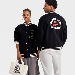 Black History Month Adult Varsity Jacket - Black - 1 of 3