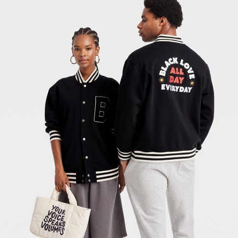 Black History Month Adult Varsity Jacket - Black - image 1 of 3