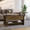 vidaXL Coffee Table Brown Oak 31.5"x19.7"x15.7" Engineered Wood - 2 of 4