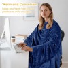 Catalonia Adult Wearable Fleece Blanket Snuggie with Foot Pockets, Super Soft Micro Plush Wrap Blanket Long Robe Loungewear, Cozy Gift for Woman Man - 2 of 4