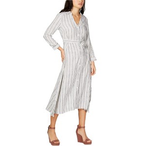 I.N.C International Concepts Womens Striped Shirt Dress, White, 14 - 1 of 1