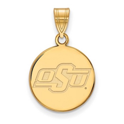 Black Bow Jewelry 14k Yellow Gold Oklahoma State Cowboys NCAA Small Pendant