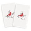 2pk Cardinal Hand Towel Set White - Linum Home Textiles