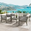 NicBex Outdoor Dining Table Set Acacia Wood Coffee Table with Loveseat & Chairs,Patio Furniture Set for Garden, Backyard, Porch - 2 of 4