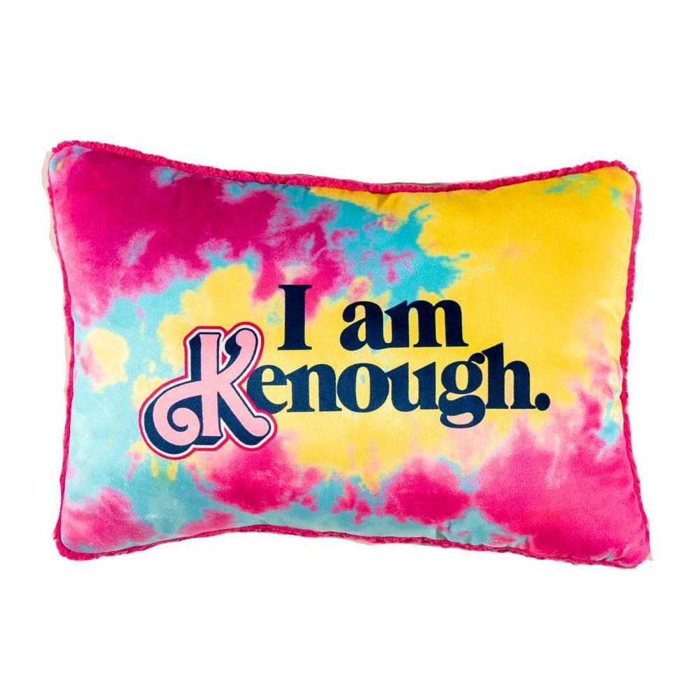 Photos - Pillow Barbie Ken Faux Shearling Decorative Kids' Throw : Multicolor Novelty Plush for Indoor Use, Polyester Knit 