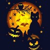 Junior's Design By Humans Halloween Kitty By artizan16 T-Shirt - 2 of 3