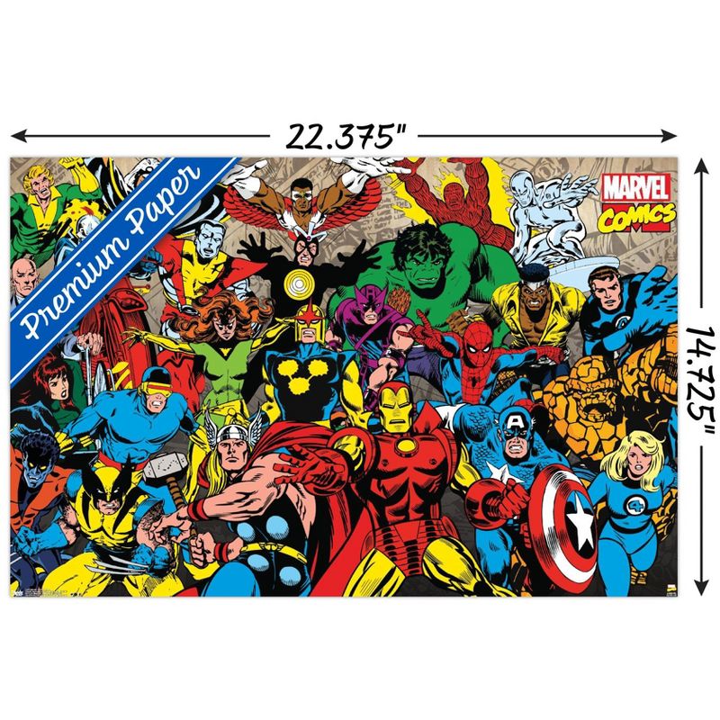 Trends International Marvel Comics - Retro Lineup Unframed Wall Poster Prints, 3 of 7