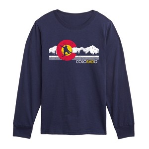 Boys' - Instant Message - Colorado Flag Snowboarder Long Sleeve Graphic T-Shirt - 1 of 4