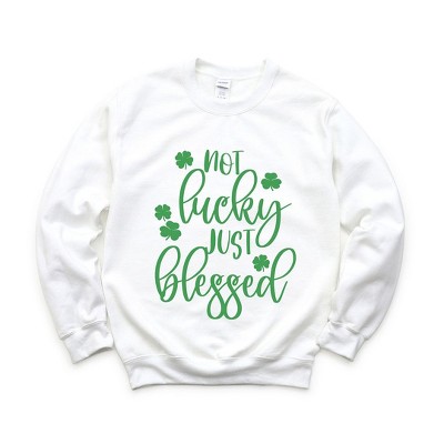 Simply Sage Market Women's Graphic Sweatshirt Not Lucky Just Blessed