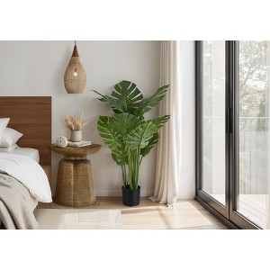 Sapphtopaz Artificial Monstera Tree with Pot, Artificial Tree with Natural Wood Trunk, Real Touch Room Decor for Home Office Foyer Porch - 1 of 4