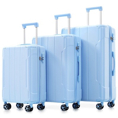 3-Piece Hardshell Luggage Set with Spinner Wheels, TSA Lock, Telescopic Handle & Corner Guards – 20"/24"/28" Lightweight Suitcases –Cuddlewood
