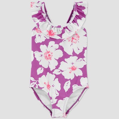 Baby Girls' Floral One Piece Swimsuit - Just One You® made by carter's Purple 3M