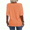 Imily Bela Women's Casual V Neck Half Sleeve Oversized T Shirt Solid Color Basic Top - 4 of 4
