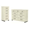 Festivo 2pc Contemporary 9 Drawer Dresser and 24 inch 5 Drawer Chest Set Saw Cut Off-White: Meets ASTM Safety, Bedroom Storage - 2 of 4