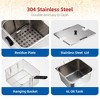 10QT Electric Deep Fryer - Stainless Steel Commercial Single Basket Fryer with Adjustable Thermostat & Splatter Lid - 2 of 4