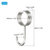 Unique Bargains Stainless Steel Anti-Rust Adjustable Closet Pipe Rod Hooks 10 Pcs - 2 of 3