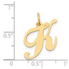 Black Bow Jewelry 14k Yellow Gold, Ella Collection Medium Fancy Script Initial K Pendant - 4 of 4