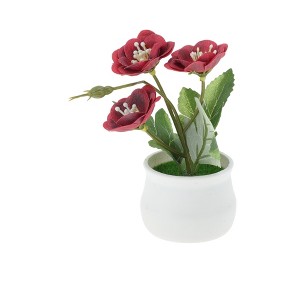 Unique Bargains Artificial Tree Mini Plum Blossoms Plastic 4.33"x4.33"x5.51" 1 Pcs - 1 of 4